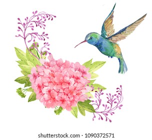 Download Watercolor Hummingbird Svg