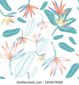 Bird Paradise Flower Seamless