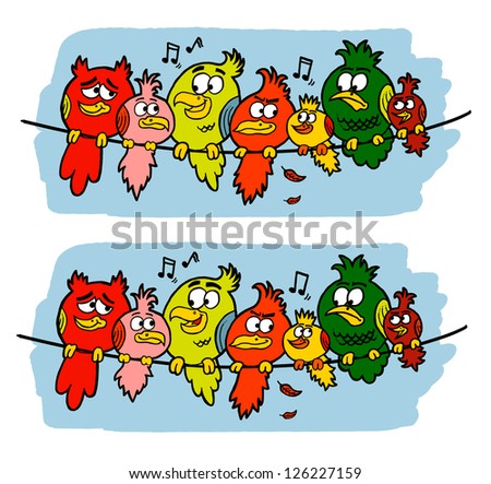 Birds find 10 differences