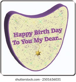 Birth Day Card in heart shape for your lover, best wishers, friends and family members. - Powered by Shutterstock