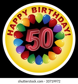 Birthday Badge 50