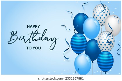 Birthday balloons vector background design. Happy birthday to you text with balloon and confetti decoration element for birth day celebration greeting card design. Vector illustration
 - Powered by Shutterstock