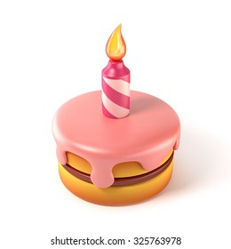 Birthday Cake 3d Icon