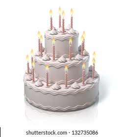 Gateau Anniversaire Fond Blanc Images Photos Et Images Vectorielles De Stock Shutterstock