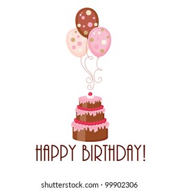 Birthday Cake Balloons Text Stock Illustration 99902306 | Shutterstock