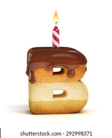 Birthday Cake Font Letter B