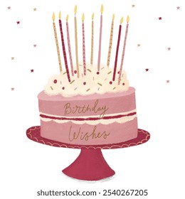 Birthday Cake Happy Birthday Wishes Candles Food Celebrate Happy Fun Sprinkles - Powered by Shutterstock