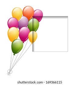 Birthday Card Balloons Stock Illustration 169366115 | Shutterstock