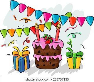 Birthday Party Cartoon Images Stock Photos Vectors Shutterstock