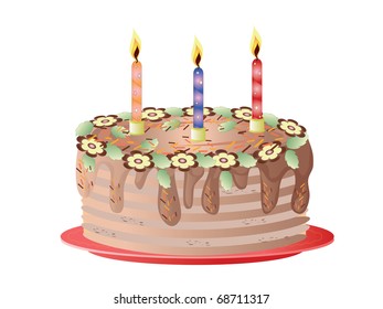 Birthday Pie Stock Illustration 68711317 | Shutterstock