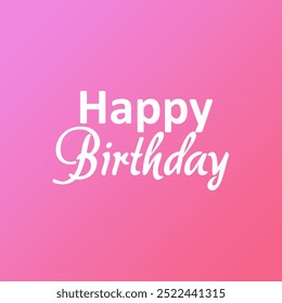 birthday wishes  card pink background with white happy birthday text - Powered by Shutterstock