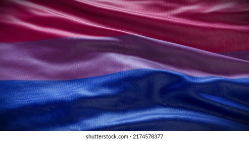 Bisexual Symbol Background. Flag 3D Illustration.
