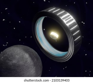 A Bishop Ring Is A Type Of Hypothetical Rotating Space Habitat 3d Rendering