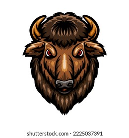 Bison Head Logo Mascot Design