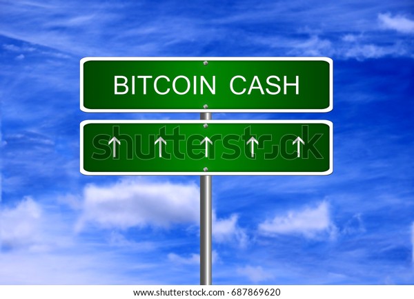 Bitcoin Cash Split Fork Cryptocurrency Price Stock Illustration - 