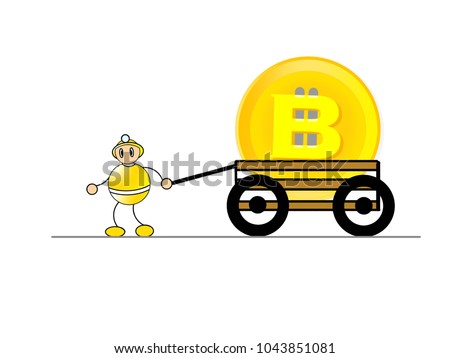 Bitcoin Mining Make Money Stock Illustration 1043851081 Shutterstock - 