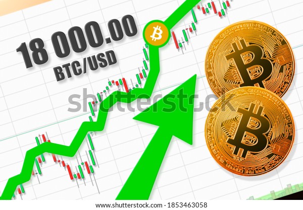 Bitcoin Price Going 18000 Bitcoin Btc Stock Illustration 1853463058