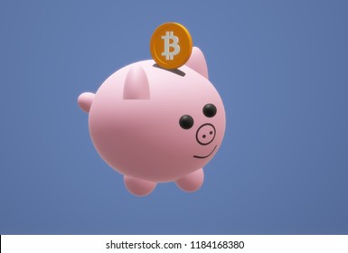 Bitcoin Saved In The Pig Money Box Illustration Of The Longer Term Saving Pattern Of Bitcoin Owners