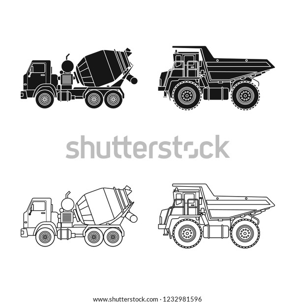 bitmap design of build and\
construction logo. Set of build and machinery stock bitmap\
illustration.
