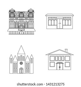 Bitmap Design Building City Logo Set Stock Illustration 1431213275