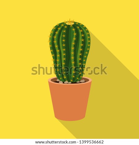 bitmap design of cactus and pot symbol. Collection of cactus and cacti bitmap icon for stock.