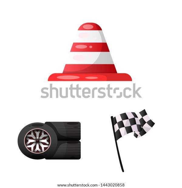 bitmap design of car and rally logo.\
Collection of car and race stock symbol for\
web.