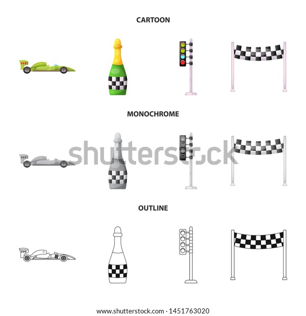 bitmap design of car and rally symbol. Set\
of car and race stock bitmap\
illustration.