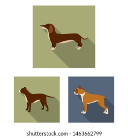 bitmap design of cute and puppy logo. Collection of cute and animal bitmap icon for stock.