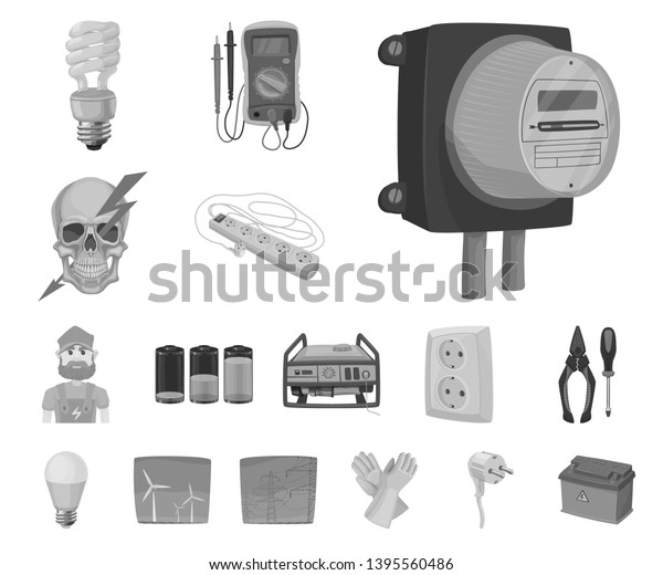 bitmap design of\
electricity and electric logo. Set of electricity and energy stock\
bitmap\
illustration.