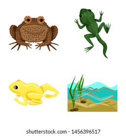 Bitmap Design Frog Anuran Icon Set Stock Illustration 1456396517 ...