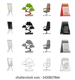 Bitmap Design Of Furniture And Work Icon. Set Of Furniture And Home Bitmap Icon For Stock.