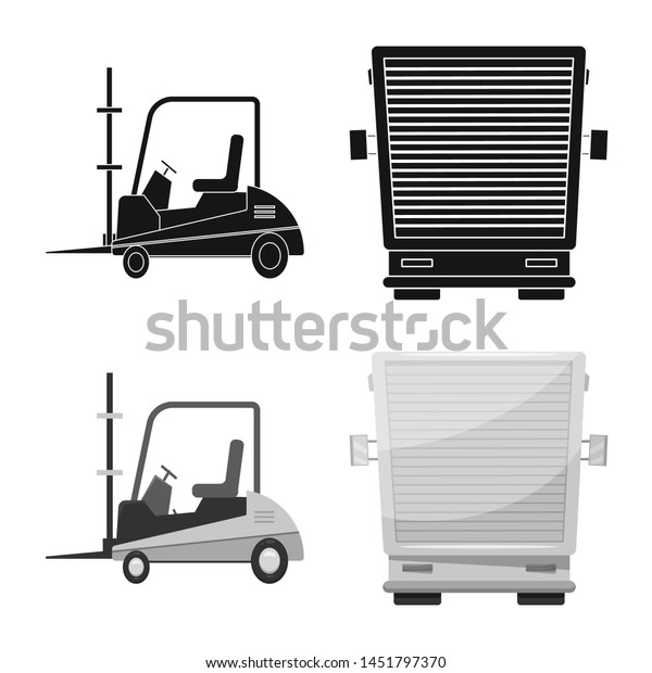 bitmap design of goods and cargo
logo. Collection of goods and warehouse stock symbol for
web.