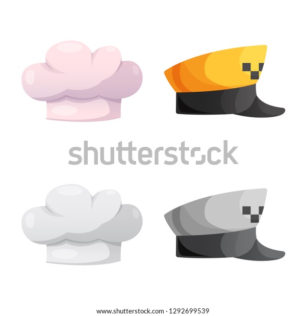 bitmap design of headwear\
and cap logo. Collection of headwear and accessory stock symbol for\
web.