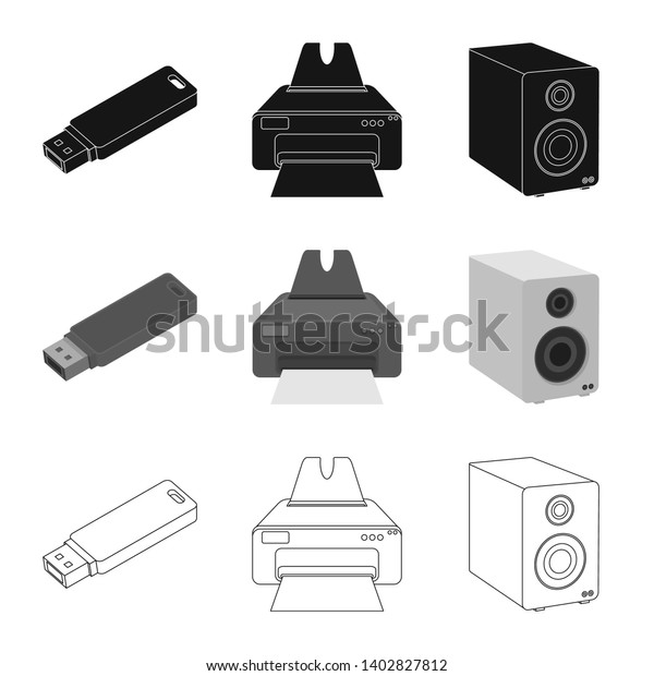 Bitmap Design Laptop Device Logo Collection Stock Illustration ...