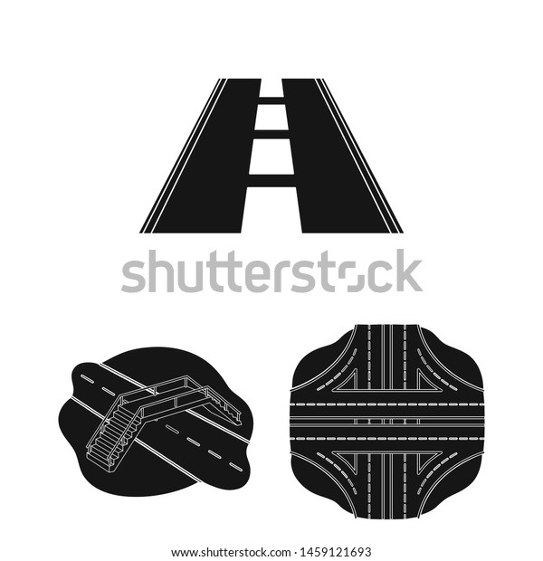 bitmap design of road and street symbol.\
Set of road and highway stock symbol for\
web.