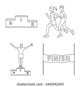 Bitmap Illustration Exercise Sprinter Symbol Collection Stock ...