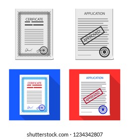Bitmap Illustration Form Document Logo Collection Stock Illustration ...