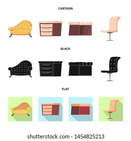 Bitmap Illustration Furniture Apartment Sign Collection Stock ...