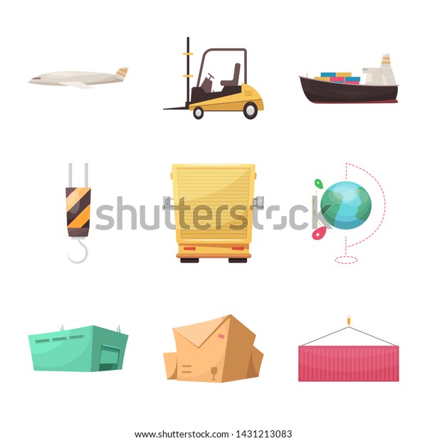 bitmap illustration of
goods and cargo icon. Collection of goods and warehouse stock
symbol for web.