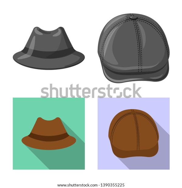 bitmap illustration
of headgear and cap logo. Set of headgear and accessory stock
bitmap
illustration.