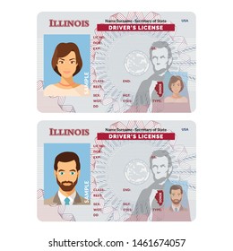 illinois drivers license template download