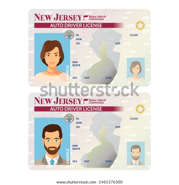 new jersey license template