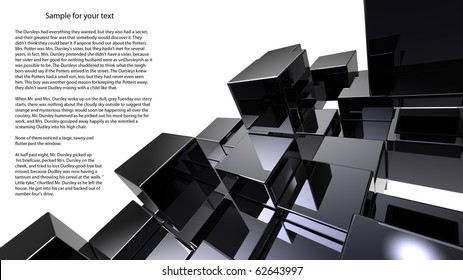 Black 3D Cube Abstraction