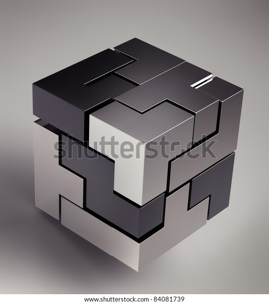 Black 3d Futuristic Cube Stock Illustration 84081739 | Shutterstock