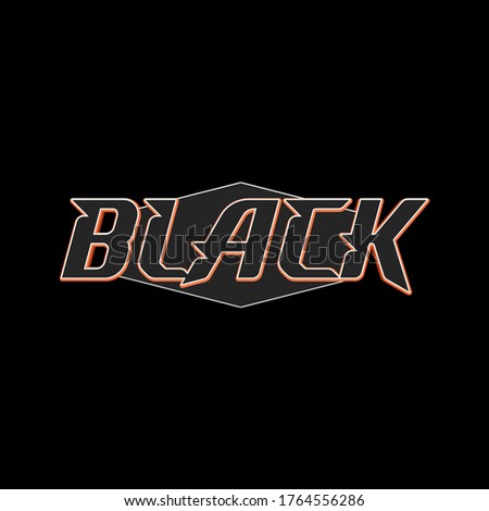 black 3d logo and black background