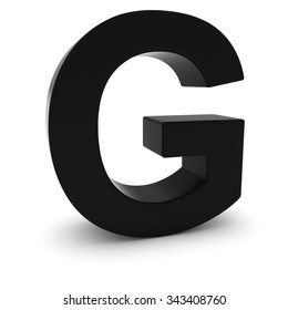 Black 3d Uppercase Letter G Isolated Stock Illustration 343408760 ...