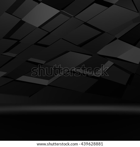 Black abstarct background. 3D rendering.
