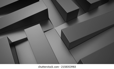 Black Abstract Art For Composition Empty Space 4k Background 3d Illustration Rendering