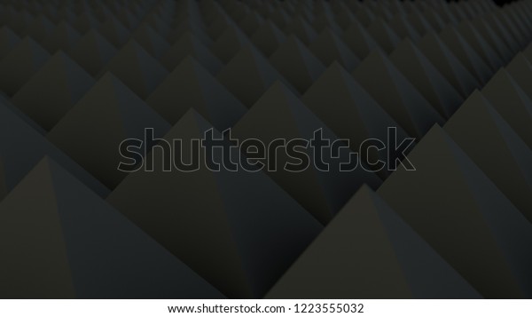 Black Acoustic Panels Studio Foam Wedges Stock Illustration