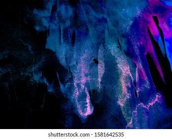Black Acrylic Design Concept. Fashion Ink Collection. Cosmos Grunge Oil Acrylic. Modern Japanese Painting. Vivid Ink Isolated Background. Oil Color Art. - Shutterstock ID 1581642535
